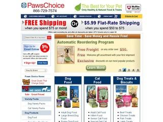 Go to pawschoice.com website.