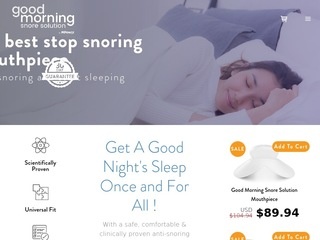 Go to goodmorningsnoresolution.com website.